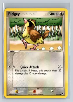 Pokemon Pidgey 12/17 Common non-holo Pop Series 4 - Image 1
