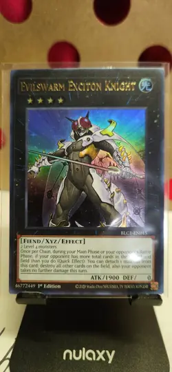 Yu-Gi-Oh! Evilswarm Exciton Knight BLC1-EN015 Ultra Rare 1st Ed GOLD NM - Image 1