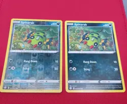 043/072 Spinarak Reverse Holo Bundle Shining Fates Pokemon TCG Cards Swsh - Image 1