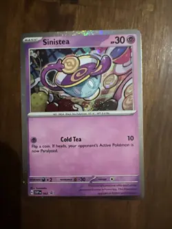 Pokemon Card Sinistea SVP 062 Cosmos Holo Promo- Scarlet & Violet Fatalitee Nm - Image 1