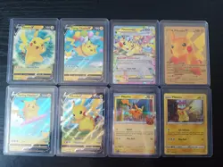 8 PIKACHU POKEMON CARD LOT RARES+ PROMOS NM🔥🔥🔥 - Image 1