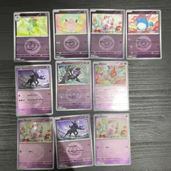 Pokemon bundle Ascended Heroes Reverse Holo bundle PSYCHIC pattern 10x card - Image 1