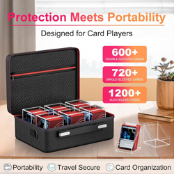 Card Deck Box with Portable Case, 6 Pack Clear Commander Deck Box with 6 Divider - Image 3