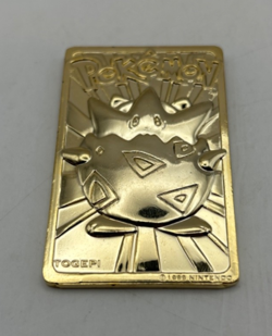 Burger King 1999 Togepi Pokemon 23K Gold Plated Card Collectible - Image 3