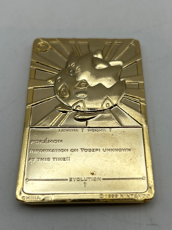 Burger King 1999 Togepi Pokemon 23K Gold Plated Card Collectible - Image 4