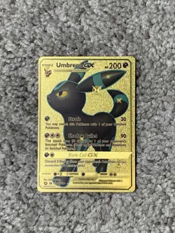 Umbreon GX HP200 Strafe Gold Foil Fan Art Collector Card NM!!! - Image 1