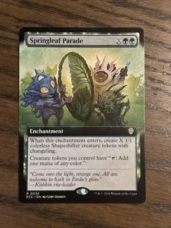 MTG Springleaf Parade (Extended Art) Commander: Lorwyn Eclipsed Regular #0039 - Image 1