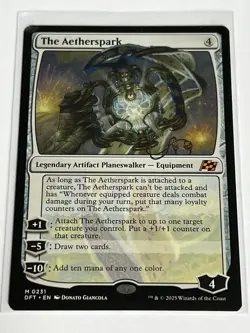 The Aetherspark 231 MTG Aetherdrift 2025 Near Mint Non Foil Mythic Rare - Image 2