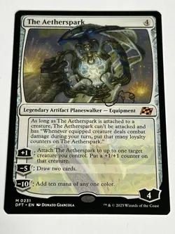 The Aetherspark 231 MTG Aetherdrift 2025 Near Mint Non Foil Mythic Rare - Image 4