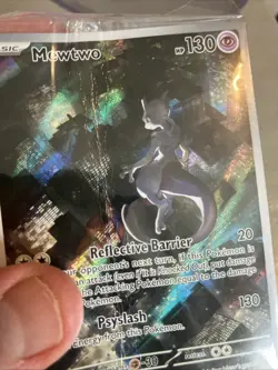 Pokemon Mewtwo TCG SVP 052 Black Star Promo 151 Ultra Premium SEALED Crease - Image 2