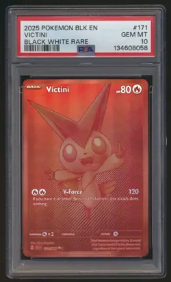 PSA 10 Pokemon Black White Rare Victini BLK EN 171/086 GEM MINT Condition!! - Image 1