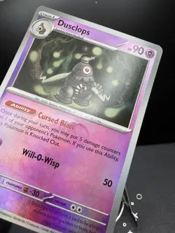 Pokemon TCG SV Prismatic Evolutions Dusclops 036/131 Master Ball Reverse Holo NM - Image 2