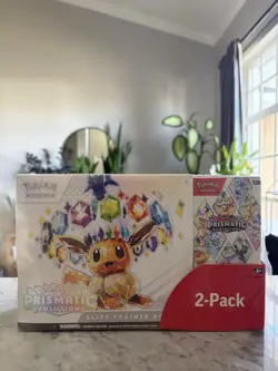 Pokemon Prismatic Evolutions Elite Trainer Box 2-Pack Eevee English 65 Sleeves - Image 1