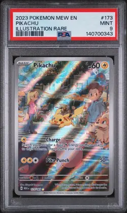 Pikachu Pokemon Mew En-151 173 NM PSA 9 - Image 1