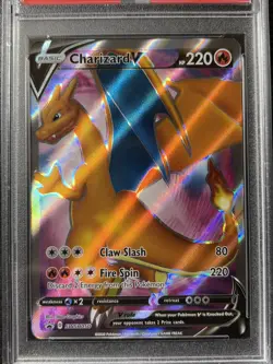 2020 Pokemon SWSH BSP Champion's Patch ETB #050 Charizard V PSA 9 MINT - Image 1