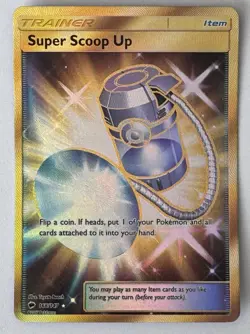 SUPER SCOOP UP 166/147 Pokemon TCG SM Burning Shadows * Gold Secret Rare - New - Image 1