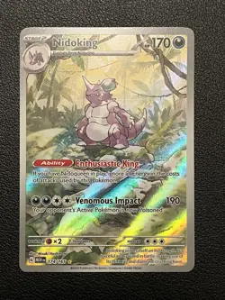 Nidoking 174/165 Scarlet & Violet 151 Illustration Rare Pack Fresh Pokemon 2023 - Image 1
