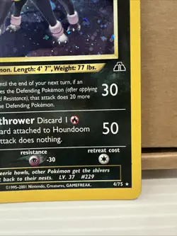 Houndoom 4/75 Holo Rare Swirl Neo Discovery Vintage WOTC 2001 Pokemon TCG HP - Image 5