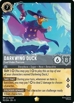 Darkwing Duck - Cool Under Pressure 192/204 Winterspell Non-Foil Disney Lorcana - Image 1