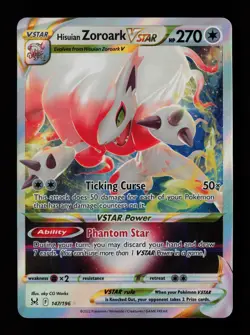 Hisuian Zoroark VSTAR 147/196 Ultra Rare Holo SWSH11: Lost Origin Pokemon Card - Image 1