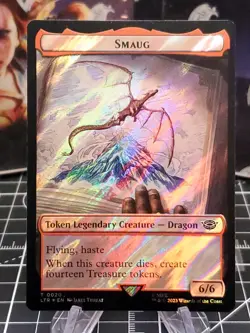 FOIL MTG SMAUG / FOOD Token SURGE FOIL T 0020/0022 Lord of the Rings NM - Image 1
