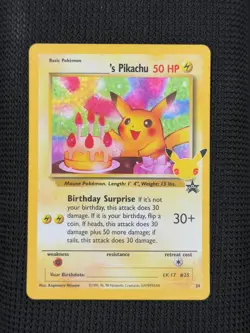 Birthday Pikachu 24 Celebrations: Classic Collection Pokemon NM - Image 1
