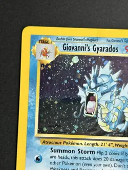 Pokemon TCG Giovanni's Gyarados 5/132 Gym Challenge Holo Rare LP SWIRL - Image 4