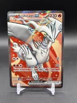 Pokemon Trading Card TCG Reshiram EX Full Art Holo 158/086 Nintendo 2025 - Image 1