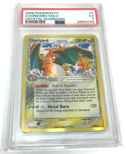 (MA3) 2006 POKEMON EX CRYSTAL GUARDIANS #4 CHARIZARD-HOLO PSA 5 - Image 1
