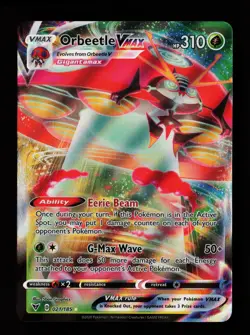Orbeetle VMAX 021/185 Ultra Rare Holo SWSH04: Vivid Voltage Pokemon Card - Image 1