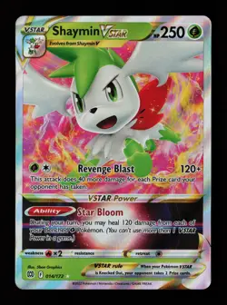 Shaymin VSTAR 014/172 Ultra Rare Holo SWSH09: Brilliant Stars Pokemon Card - Image 1