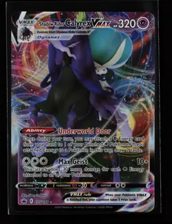 Shadow Rider Calyrex VMAX 075/198 Ultra Rare Chilling Reign Pokemon Card - Image 1