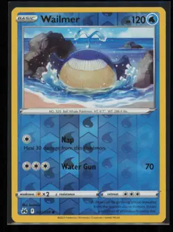 Wailmer 031/159 Pokemon Crown Zenith Common Near Mint Reverse Holo - Image 1
