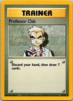 (B35) Pokemon | Base Set | Professor Oak | 088/102 | Normal | LP - Image 1