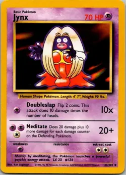 (B24) Jynx (31/102) Base Set Unlimited​ - LP Pokemon TCG - Image 1