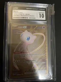 Pokemon TCG Mew EX Gold Metal- Ultra Premium Collection 205/165 CGC Gem Mint 10 - Image 1
