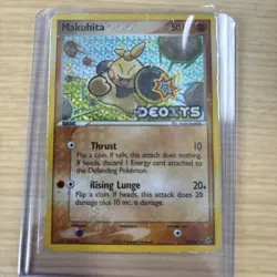 Pokemon TCG Makuhita 65/107 EX Deoxys Reverse Holo Stamped NM/VLP - Image 1