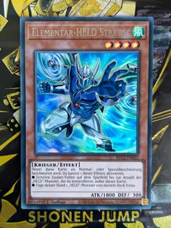 Yugioh Elemental HERO Stratos BLC1-DE022 Silver Ultra rare Deutsch Near Mint - Image 1
