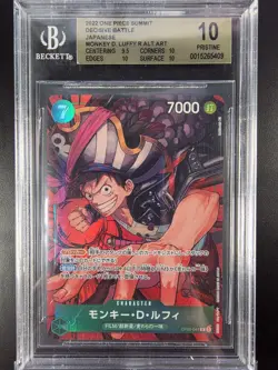 BGS 10 Monkey D. Luffy Alternate Art OP02-041 Rare JPN One Piece - Image 1