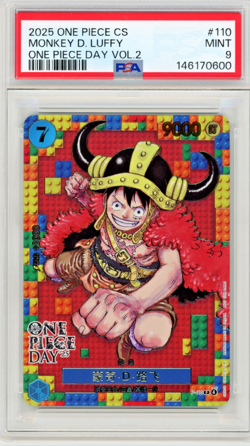 2025 One Piece Monkey D. Luffy #P-110 One Piece Day Promo CS PSA 9 Mint - Image 1