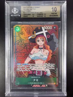 BGS 10 Nami Alternate Art OP02-036 Rare JPN One Piece - Image 1