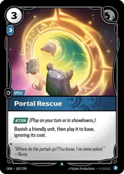 Riftbound Portal Rescue Poro card 102/298 League of Legends - Image 1