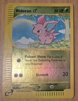 Nidoran M - 96/147 - Pokemon Aquapolis Reverse Holo Rare Card LP - Image 1