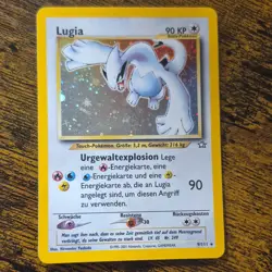 Pokemon Lugia Neo Genesis Holo Vintage 90 HP Basic 2001 Card 9/111 German - Image 1
