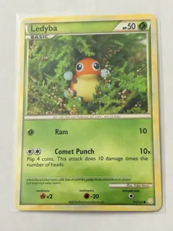 Ledyba 71/123 LP Yuka Morii Clay Art HeartGold SoulSilver Pokemon Card - Image 1