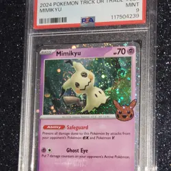 Double Swirl PSA 9 Mimikyu 2024 Trick or Trade Halloween Cosmos Pokemon Card - Image 2