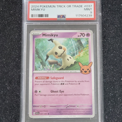 Double Swirl PSA 9 Mimikyu 2024 Trick or Trade Halloween Cosmos Pokemon Card - Image 3
