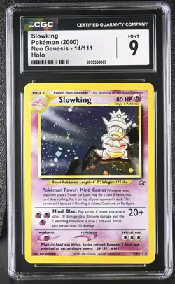 CGC 9 Slowking 14/111 Holo Neo Genesis Pokemon Card - Image 1