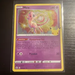 Mew 011/025 - 2021 Celebrations 25th Anniversary Holo Rare Pokemon Card - Image 1
