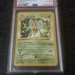1999 Pokemon Game Base Shadowless 1st Edition English Card PSA 6 Beedrill 17/102 - Image 2